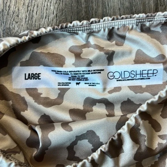 Goldsheep Clothing Leggings Brown Leopard Workout Leggings Size Large Womens - Picture 8 of 11